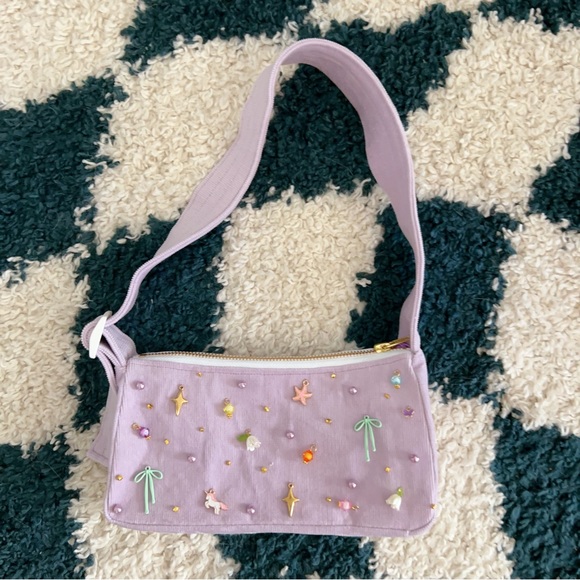 Handmade Pastel Purple Shoulder Bag - Picture 2 of 4